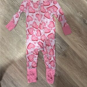Pink Heart Kids One Piece